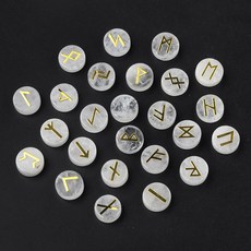 탄생석 크리스탈 비즈 광장 룬 에너지 마녀 운세 돌 홈 인테리어, 16-19mm, 7. Clear Quartz, 1개