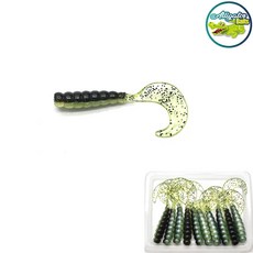 3톤칼라 2인치웜 OK글럽 /쏘가리/꺽지/배스, 808, 1개