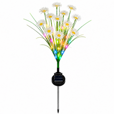 온니웰 LED 태양광 조화 태양열 꽃 정원등 정원 화단 꾸미기 야외등, 1개, 화이트