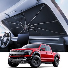 미국출고 아마존4.5+ 217895 REEVAA 2026 업그레이드된 앞유리 햇빛 가리개 우산 [100% 자외선 차단 및 시원하게 유지] 내부 보호 360° 플렉스 핸들 테, for Ford F-150