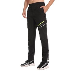 INBIKE 남성용 사이클링 팬츠 통기성 빠른 건조 산악 자전거 팬츠 아웃도어 러닝 하이킹 스웨트팬츠 스포츠 조깅 자전거 블랙. XXL