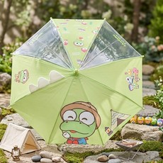 크롱 캠핑 등원 필수템 안전 투명창 입체 어린이 우산 키즈 입체 귀달이