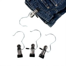 블랙 금속옷걸이 바지걸이 클립형 스텐