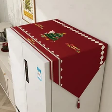 빨간색 냉장고 먼지 커버 천 크리스마스 장식 세탁기 방진 제공, 05 style 05, 01 35x100cm Oven cover