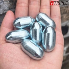 트리플 구멍봉돌 낚시 구멍추 원투봉돌 싱커, 1세트, 6개입