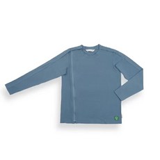 【海夫健康生活館】康澄國際 Kcwear 易穿脫衛生衣 雙肩扣 單側拉鍊 全彈性/春秋冬, 灰藍,40碼, 1個