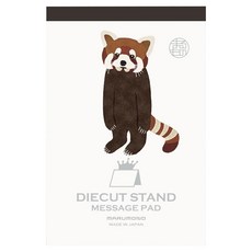 SCOPE 마루모노 다이컷 스탠드 메세지 카드 패드, 레서판다, 1개입, 1개