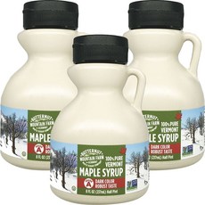 버터넛마운틴팜 메이플 시럽 다크 로버스트, 3개, 237ml