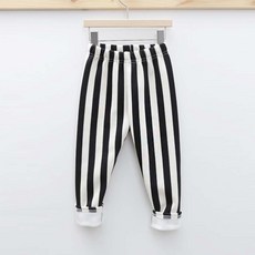 흔하지 않은 검정 줄무늬 세로 패턴 키즈 레깅스 _20260101EA