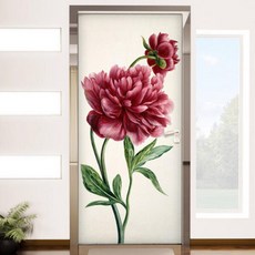 아트박스/꾸밈 ac010-부귀의모란꽃그림_현관문시트지, 본품
