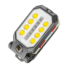 W599A T6+COB強光工作燈 USB充電 12.2cm 戶外照明 汽修手電筒 停電照明, 黑, 1個