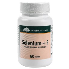 GENESTRA BRANDS 硒維他命E補充錠, 1個, 60 件