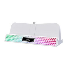 臺灣出貨 PS5 Portal掌機充電底座 PS5遊戲掌機充電單座充便攜支架帶RGB燈, 1個, 白色