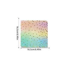 파스텔 레인보우 파티 생일 일회용 식기 골드 도트 그라디언트 종이 접시 컵 냅킨 웨딩 용품, 01 빠른  Mainland, 04 20pcs napkins A