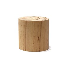 9x9cm 원목 목재 원기둥 통나무 원형통 차 다도구, 1개