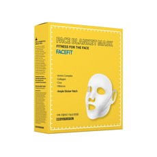 [에코유어스킨] 페이스 블랭킷 마스크 순면 패치 스티커 마스크 페이스 피트니스 마스크 덮고 자는 담요 수면팩 얼굴탄력, 5개, 250g