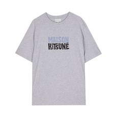 메종키츠네 로고 프린트 티셔츠