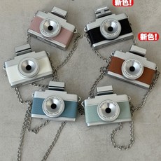 3coins 多功能迷你玩具復古相機, 咖(新色), 1個