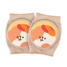 아띠빠스 유아동 쑥쑥 무릎 보호대, 옐로우 쑥자, 1세트