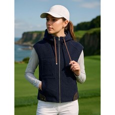 맥케이슨 여성 테크울 후드 베스트 네이비 MDW3JV691NVY