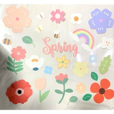 쏘하 봄 꽃 우레탄 전사지 세트, 1개, 혼합