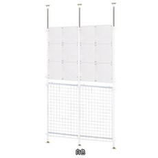 巴塞隆納 塑膠洞洞板置物架 SS-34-02 頂天立地, 白色, 1個