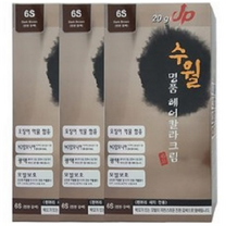수월 명품 헤어칼라크림, 6S 진한갈색, 3개