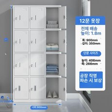 기숙사 캐비닛 사물함 철제 사우나 옷장 사무실, 1.31mm, 12문 수납 캐비닛
