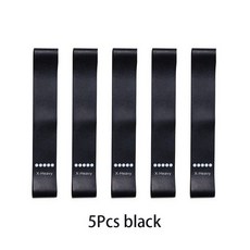TPE 저항 밴드 피트니스 세트 고무 루프 강도 훈련 운동 확장기 요가 체육관 장비 탄성, 07 5Pcs black