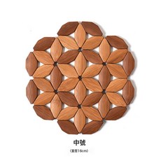 楠竹隔熱墊餐桌墊木質竹子加大防燙家用耐熱碗墊子廚房菜盤砂鍋墊, 1個, 中號 1個:如圖