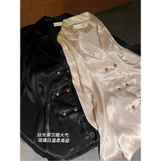 Korey Kispert 맞춤 자수 커플 잠옷 춘추 실크 실내복