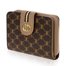 CCREANG 女性拉鍊式按扣精品短夾 W743