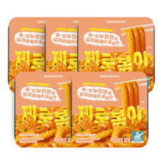제로볶이 로제 무설탕 뉴진면 떡볶이, 5개, 240g