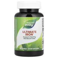 단백질 비타민 철분 마그내슘 칼슘 Nature's Way Ultimate Iron® 소프트젤 90정 고루고루섭취해주세요, NaturesWayUltimateIron소프트젤90정, 1개