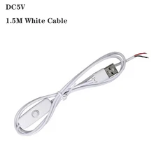 쿠쿠스토어 따뜻한 흰색 DC5V 3W B LED 조명 5730 칩 단일/3 독서 야간 책상 태블릿 램프 스위치 전원 케이, 10 1.5m  switch cable