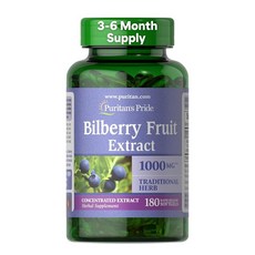 퓨리탄프라이드 빌베리 추출물 1000mg 소프트젤 180정, 1개