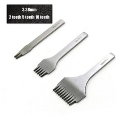 가죽 공예 사선 플랫 컷 홀 펀치 프랑스 스타일 절단 스티칭 펀치 도구 3.38mm 3.85mm 3.0mm 2.7mm, 1개