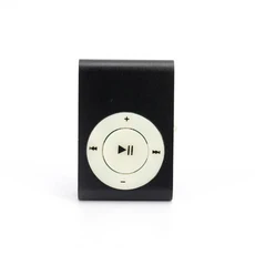 미니 MP3 플레이어 음악 미디어 미니 클립 지원 TF 카드 세련된 디자인 유행 휴대용 미니 USB MP3 플레이어, 06 black