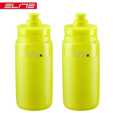 엘리트 플라이 자전거 물통 운동 스포츠 물병, 2개, 550ml, YELLOW FLOU