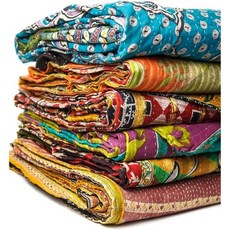 Shri Radhey Empire Indian Vintage Kantha Quilts Handmade Throws Reversible Cotton Blankets Assorte, Shri Radhey Empire Indian Vint
