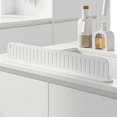 프리미엄 심플 실리콘 싱크대 물막이, 1개, 화이트