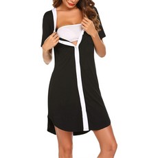 수유잠옷 임산부 빅사이즈 잠옷 원피스 세트 홈웨어 가운 출산 노동