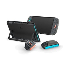 Spigen Nintendo Switch 2 Nano Pop 便攜支架保護殼, 芝麻黑, 1個
