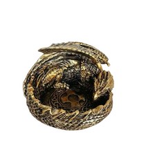 精緻龍形煙灰缸 桌面擺飾 藝術造型煙灰缸, 暴龍金色款, 1個