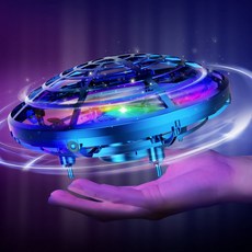 DEERC UFO 5 2 LED 플라잉 볼 장난감 미니 드론 어린이를위한 헬리콥터 제스처, 1개