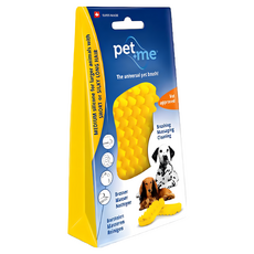 Pet Me 瑞士多功能魔梳 寵物按摩梳 寵物梳毛 貓狗適用 寵物美容用品, 黃色, 1個