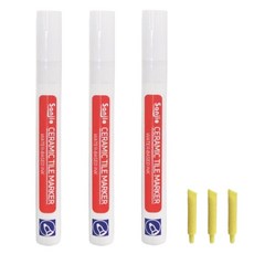 타일 줄눈 마카펜, 화이트, 3개