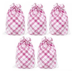 모아 비닐 복주머니 5개입 폴리백 수영가방 목욕가방, 핑크