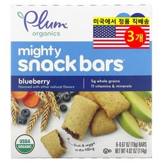 Plum Organics 유아동용 블랙베리 스낵 바 6개입 114g 3개