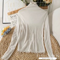 Eyes Queen 黑色網紗高領長袖上衣